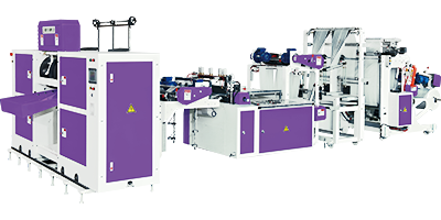 Double-Independent-Lane Coreless 'Star' Folding Perforating Bag-on-Roll Machine
